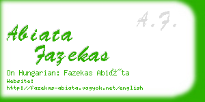 abiata fazekas business card